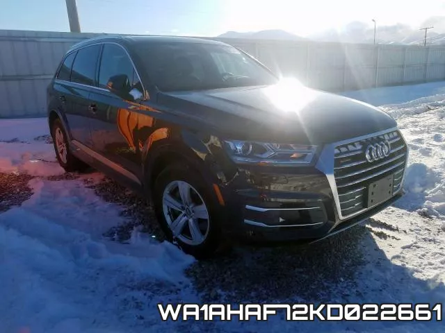 WA1AHAF72KD022661 2019 Audi Q7, Premium