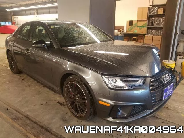 WAUENAF41KA004964 2019 Audi A4, Premium Plus