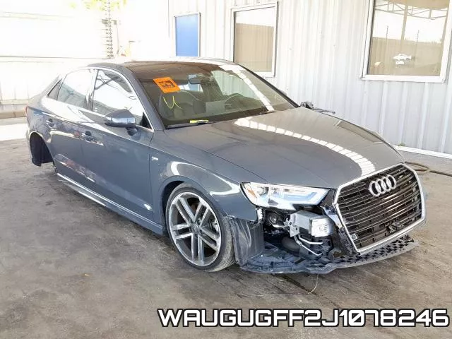 WAUGUGFF2J1078246 2018 Audi A3, Premium Plus