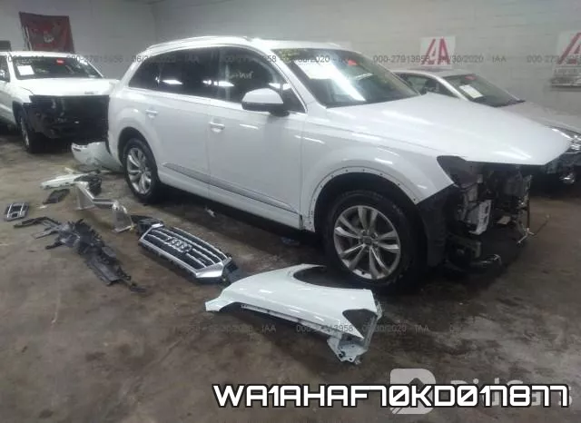 WA1AHAF70KD017877 2019 Audi Q7, Premium/Se Premium