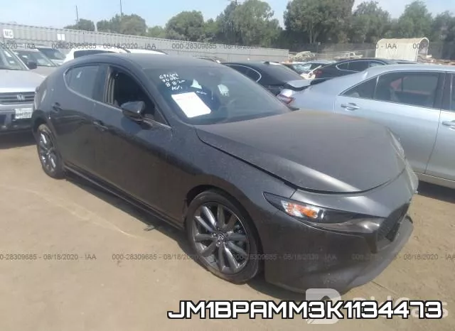 JM1BPAMM3K1134473 2019 Mazda 3, Hatchback W/Preferred Pkg
