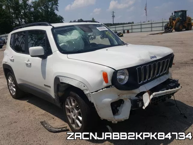 ZACNJABB2KPK84734 2019 Jeep Renegade, Latitude