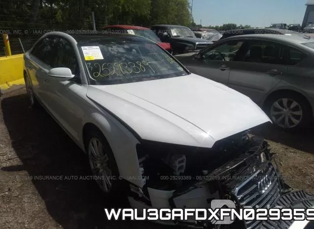 WAU3GAFDXFN029359 2015 Audi A8, L Quattro