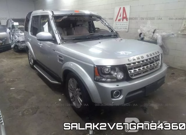 SALAK2V67GA784360 2016 Land Rover LR4, Hse Lux