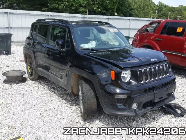 ZACNJABB7KPK24206 2019 Jeep Renegade, Latitude