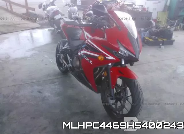 MLHPC4469H5400243 2017 Honda CBR500, R