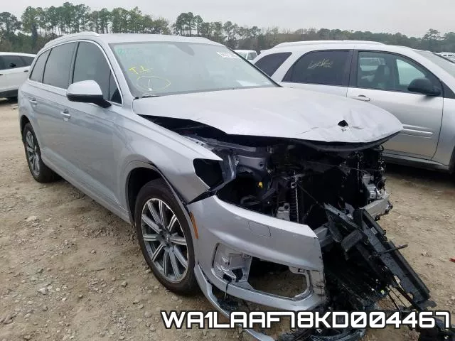 WA1LAAF78KD004467 2019 Audi Q7, Premium Plus