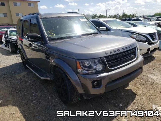 SALAK2V63FA749104 2015 Land Rover LR4, Hse Luxury