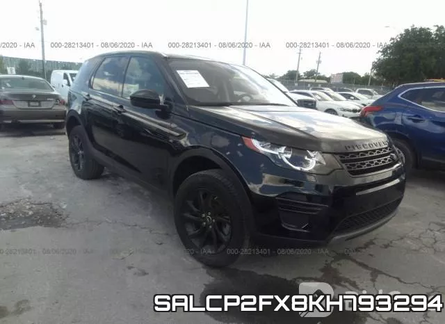 SALCP2FX8KH793294 2019 Land Rover Discovery, Sport SE