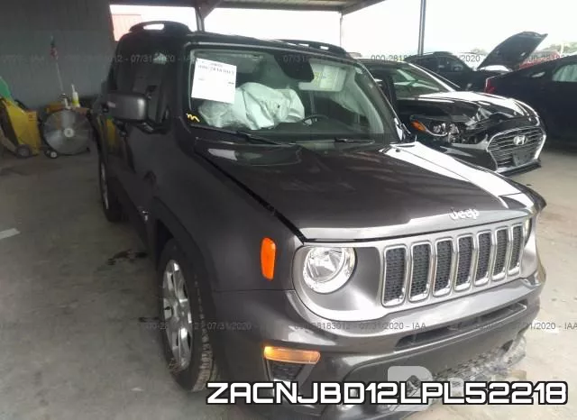 ZACNJBD12LPL52218 2020 Jeep Renegade, Limited