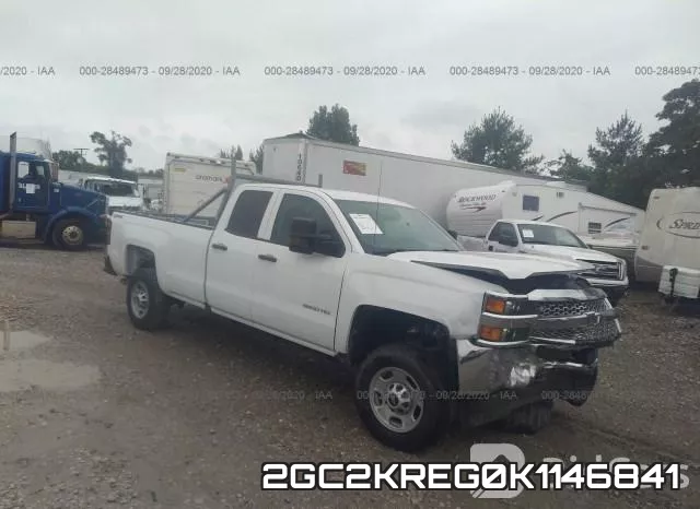 2GC2KREG0K1146841 2019 Chevrolet Silverado 2500, HD Work Truck