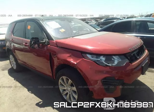 SALCP2FX8KH789987 2019 Land Rover Discovery, Sport SE