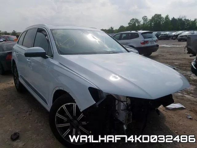 WA1LHAF74KD032486 2019 Audi Q7, Premium Plus