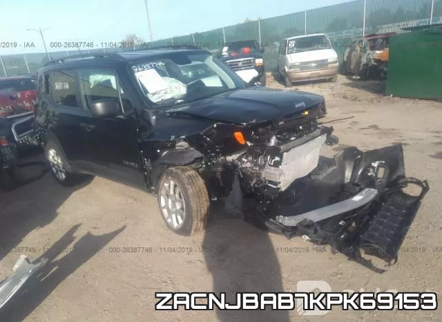 ZACNJBAB7KPK69153 2019 Jeep Renegade, Sport