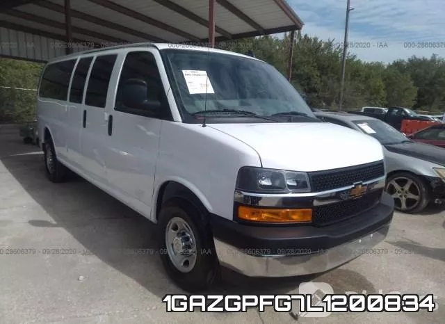 1GAZGPFG7L1200834 2020 Chevrolet Express, Passenger LT