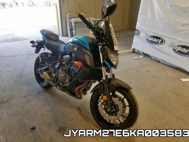 JYARM27E6KA003583 2019 Yamaha MT07