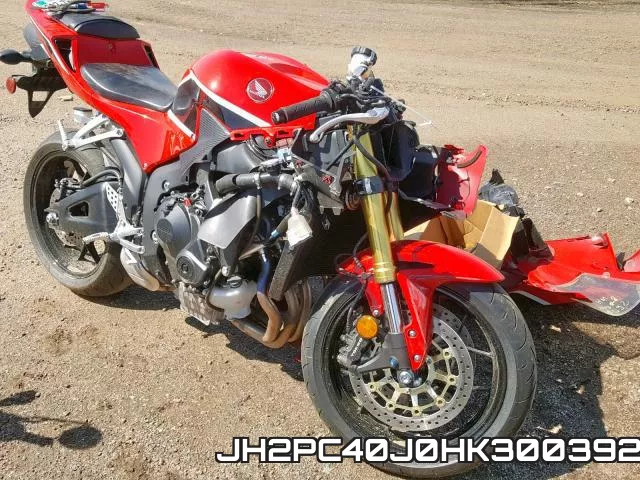 JH2PC40J0HK300392 2017 Honda CBR600, RR