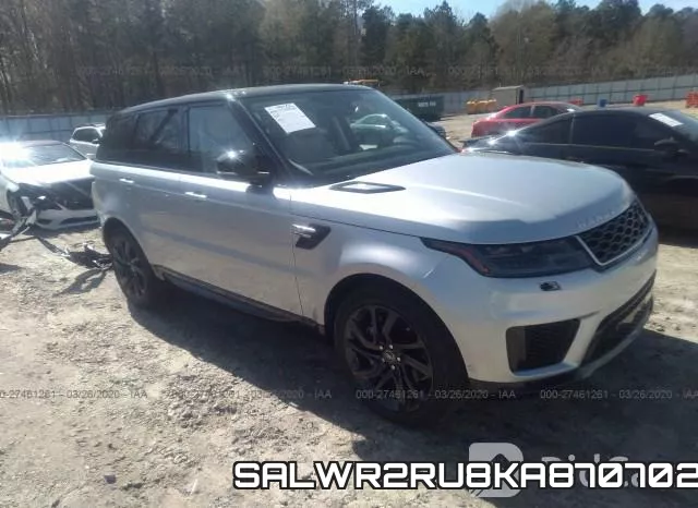 SALWR2RU8KA870702 2019 Land Rover Range Rover, Sport Hse