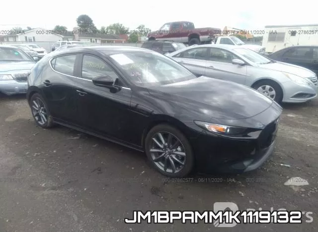 JM1BPAMM1K1119132 2019 Mazda 3, Hatchback W/Preferred Pkg