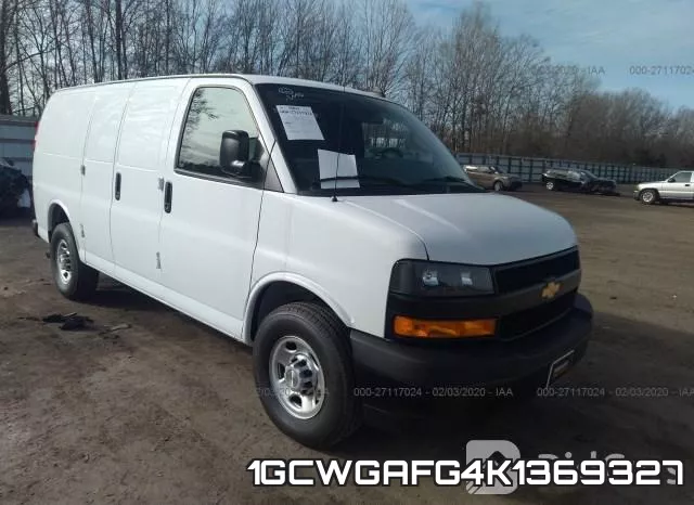 1GCWGAFG4K1369327 2019 Chevrolet Express, Cargo Van