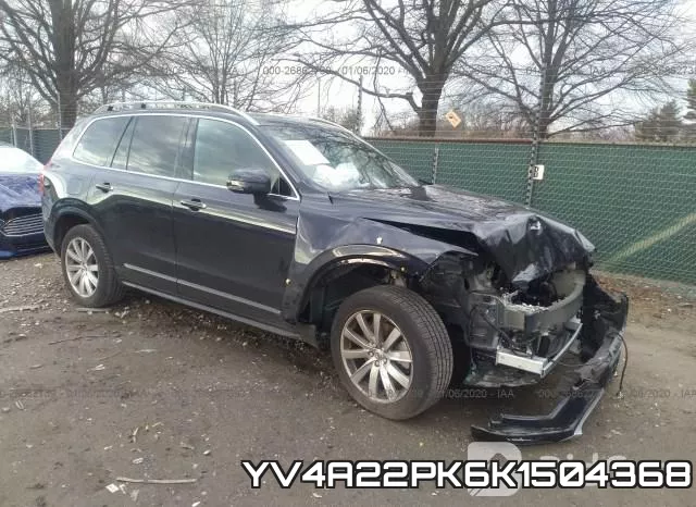 YV4A22PK6K1504368 2019 Volvo XC90, T6 Momentum