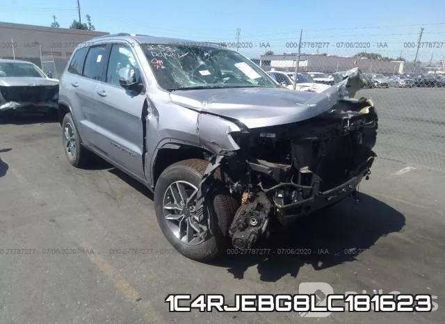 1C4RJEBG8LC181623 2020 Jeep Grand Cherokee, Limited