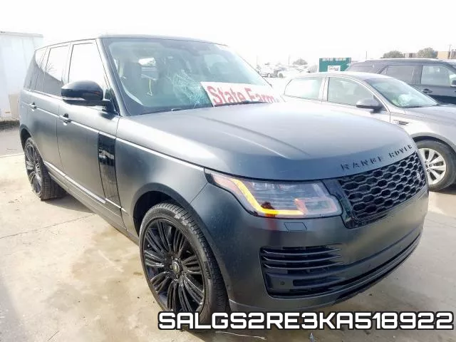 SALGS2RE3KA518922 2019 Land Rover Range Rover,  Supercharged
