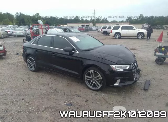 WAUAUGFF2K1012089 2019 Audi A3, Sedan Premium/Titanium Premium