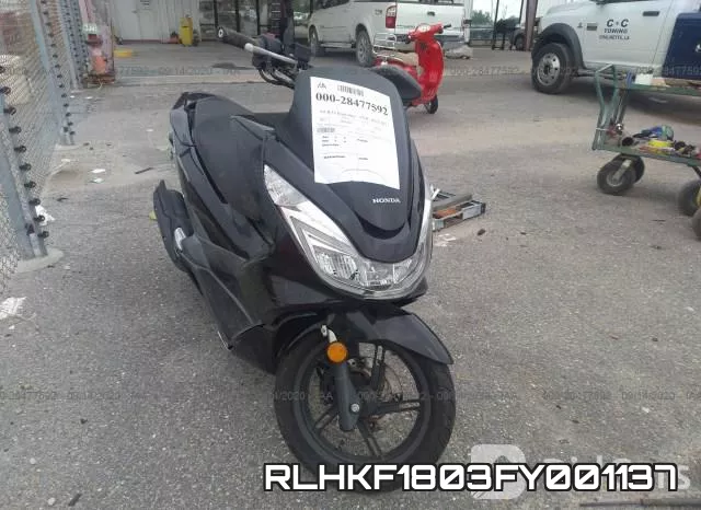 RLHKF1803FY001137 2015 Honda PCX, 150