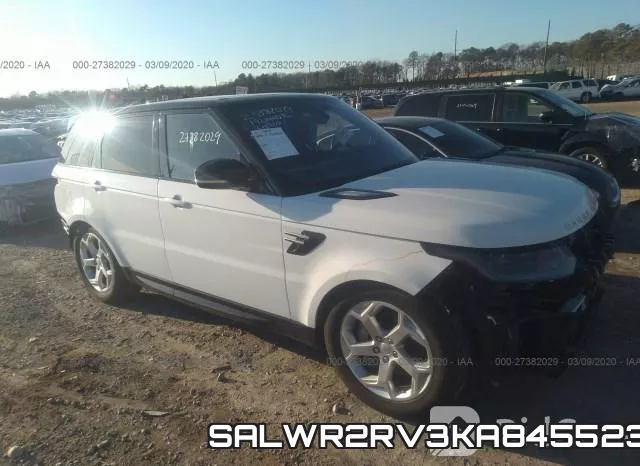 SALWR2RV3KA845523 2019 Land Rover Range Rover, Sport Hse