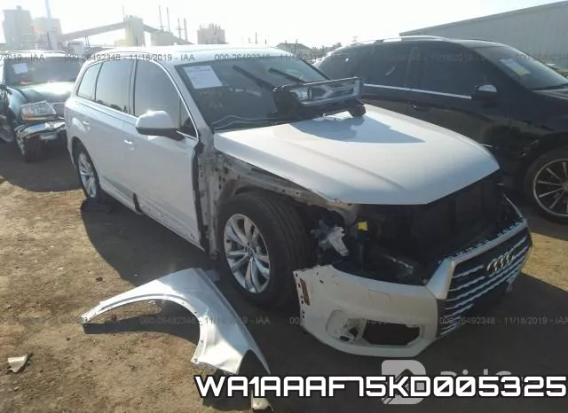 WA1AAAF75KD005325 2019 Audi Q7, Premium/Se Premium