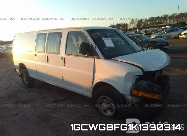 1GCWGBFG1K1330314 2019 Chevrolet Express, Cargo Van