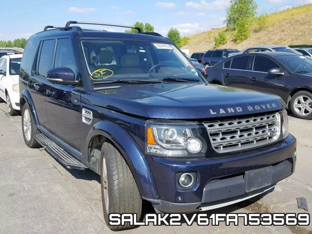 SALAK2V61FA753569 2015 Land Rover LR4, Hse Luxury