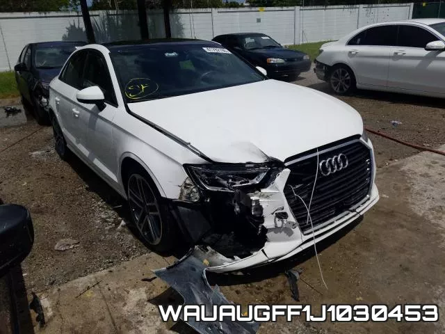 WAUAUGFF1J1030453 2018 Audi A3, Premium