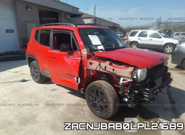 ZACNJBAB0LPL21689 2020 Jeep Renegade, Upland