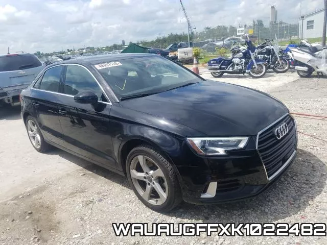 WAUAUGFFXK1022482 2019 Audi A3, Premium