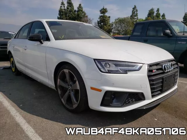 WAUB4AF48KA051706 2019 Audi S4, Premium Plus