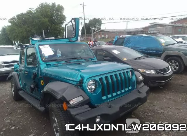 1C4HJXDN7LW206092 2020 Jeep Wrangler, Unlimited Freedom