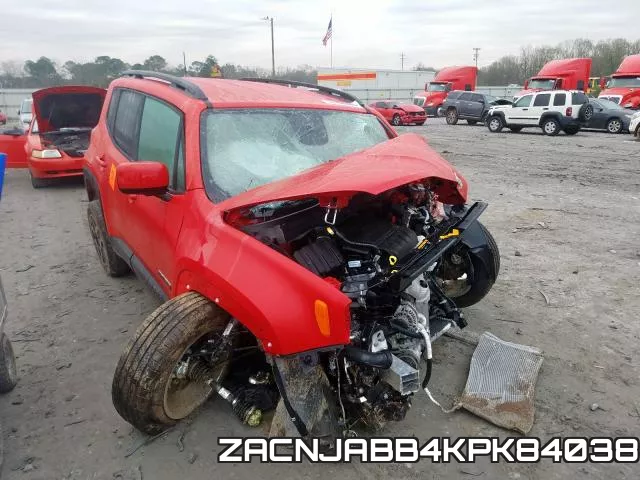ZACNJABB4KPK84038 2019 Jeep Renegade, Latitude