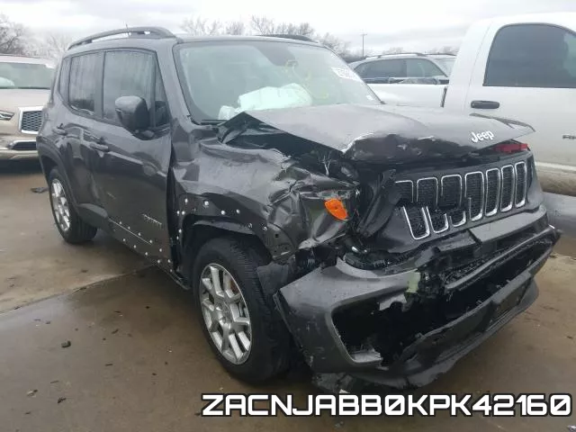 ZACNJABB0KPK42160 2019 Jeep Renegade, Latitude