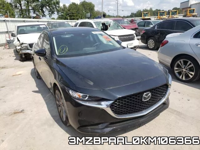 3MZBPAAL0KM106366 2019 Mazda 3, Select