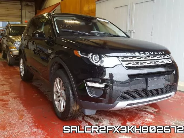 SALCR2FX3KH802672 2019 Land Rover Discovery, Hse