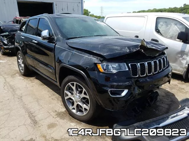 1C4RJFBG7LC209823 2020 Jeep Grand Cherokee,  Limited