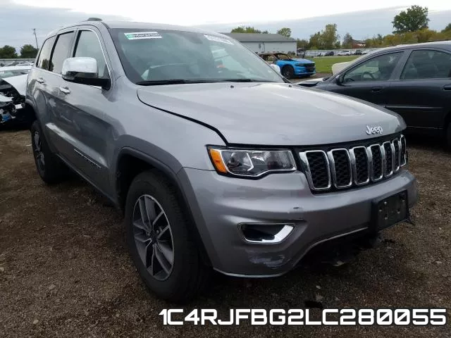 1C4RJFBG2LC280055 2020 Jeep Grand Cherokee,  Limited