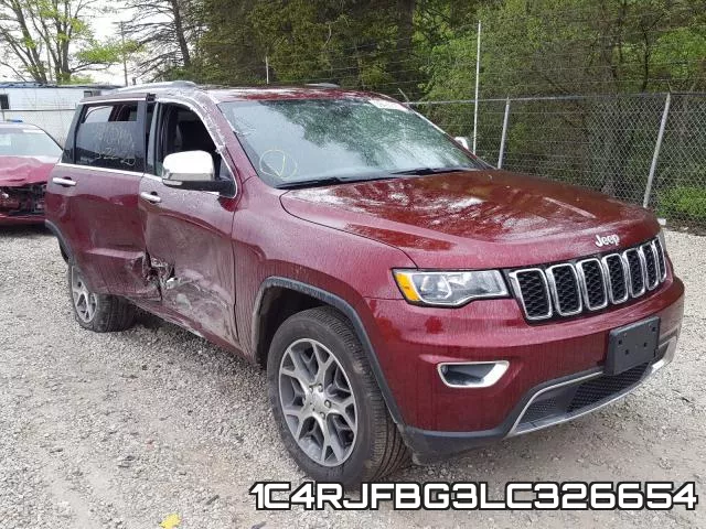 1C4RJFBG3LC326654 2020 Jeep Grand Cherokee,  Limited