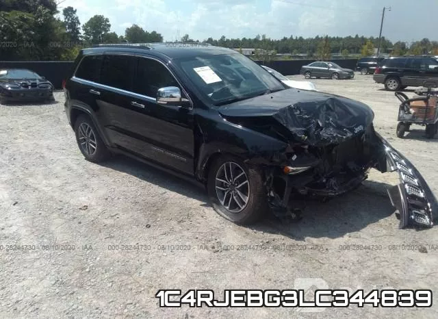 1C4RJEBG3LC344839 2020 Jeep Grand Cherokee, Limited