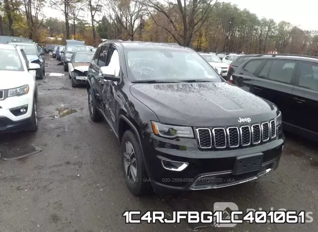 1C4RJFBG1LC401061 2020 Jeep Grand Cherokee, Limited