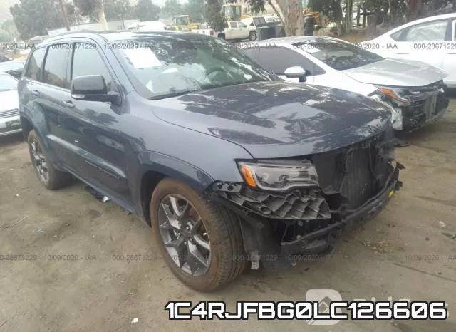 1C4RJFBG0LC126606 2020 Jeep Grand Cherokee, Limited X