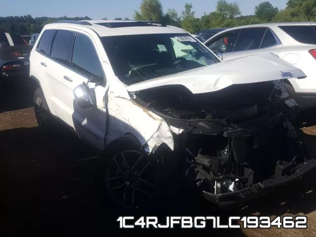 1C4RJFBG7LC193462 2020 Jeep Grand Cherokee,  Limited