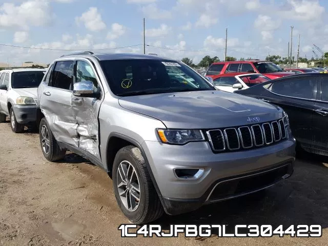 1C4RJFBG7LC304429 2020 Jeep Grand Cherokee,  Limited